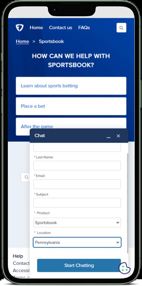 fanduel sportsbook support chat.